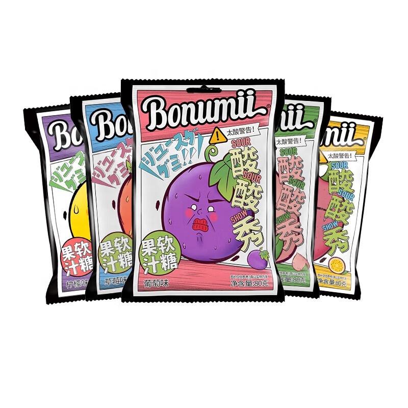 ボヌミサワーキャンディー80gフルーツジュースグミスーパーサワー