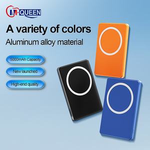 Station de recharge portable 5000 mAh avec logo personnalisé, chargeur de téléphone portable magnétique en alliage d'aluminium mince - Product Image 6