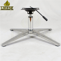 Chaise longue de loisirs réglable en hauteur, rotative à 360 degrés, avec base ottoman en alliage d'aluminium poli à quatre étoiles