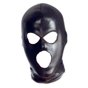Masque facial complet en latex noir pour femme, accessoire sexy pour déguisement, jeu de rôle, fête ou spectacle - Product Image 2