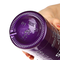 Texture céramique personnalisée Luxe élégant violet foncé vide Logo personnalisé impression liège 500ml 750ml Bouteille de liqueur en verre