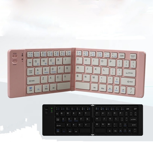 Portable Mini Foldable Wireless Keyboard Rechargeable USB Interface for Bluetooth Keyboards for Android for Windows PC & Tablets