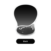 Tapis de souris ergonomique personnalisé avec repose-poignet en gel transparent souple pour le bureau