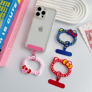 Bracelet de téléphone en silicone avec nœud papillon KT, cordon de poignet, clip, pendentif pour étui, bouteille d'eau <span class=keywords><strong>et</strong></span> sac, modèle 00168 5cm - Product Image 1