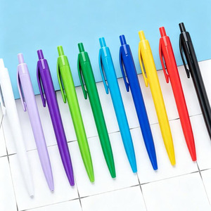 ปากกาลูกลื่นแบบกด NP-010 พิมพ์โลโก้ตามสั่ง ดีไซน์แฟชั่น สีสันสดใส วัสดุพลาสติก เขียนลื่น หมึกสีดำ ราคาประหยัด - Product Image 1