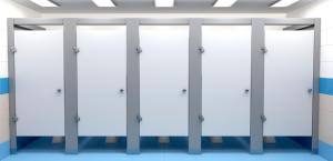 Tablero de partición de puerta de inodoro laminado compacto Accesorio de partición de cubículo Hpl de bajo precio - Product Image 2
