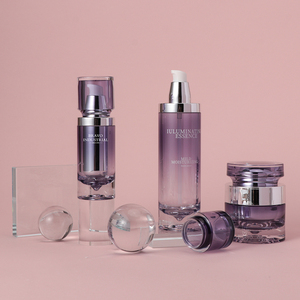 Emballages Bravo, flacons et pots de soin de la peau de luxe à double couche, fond en cristal, dégradé violet, PETG, pour lotion, sérum, tonique - Product Image 5