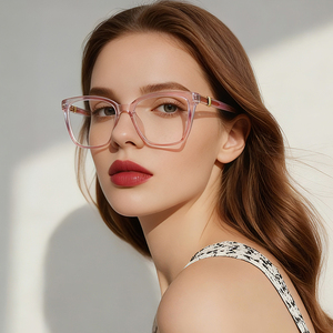 Monture de lunettes optiques Partagas Soft Square TR90 CP avec branches à ressort et charnières à ressort, anti-lumière bleue, pour femmes - Product Image 1