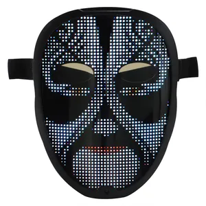 RGB LED Face Transforming Mask Beleuchtung Party programmier bar für Kostüme Cosplay Masquerade Requisiten Halloween Dekoration