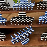 Pince à cheveux Kinling en acétate de mode coréenne classique à rayures simples et élégantes