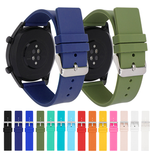 Bracelets de <span class=keywords><strong>montre</strong></span> en silicone souple d'usine 18mm 20mm 22mm 24mm pour femme, bracelets de remplacement à dégagement rapide en caoutchouc pour montres connectées - Product Image 5