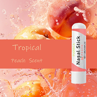 Bâton d'inhalation nasale de relaxation quotidienne naturelle de marque privée Bâton nasal portable pour une respiration facile avec de l'huile essentielle