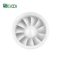 Ventilateur d'extraction d'air Seicoi 4 pouces pour salle de bain et cuisine, faible bruit 28 dB, avec capteur d'humidité