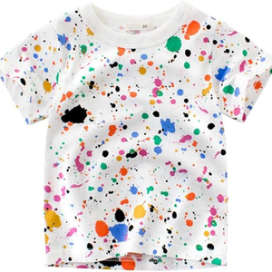 Enfant en bas âge garçon tricoté coton t-shirt personnalisé Applique Boutique vêtements été enfants garçon vêtements chemise à bas prix usine directe - Product Image 3