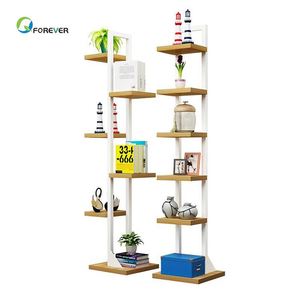 AILICHEN Bibliothèque créative et porte-fleurs en forme d'arbre de style dessin animé avec cadre en <span class=keywords><strong>bois</strong></span> et acier Jardinières et pots <span class=keywords><strong>sur</strong></span> <span class=keywords><strong>pied</strong></span> - Product Image 1