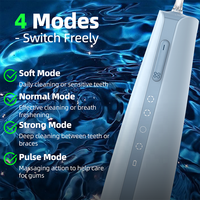Hydropulseur dentaire portable tout-en-un rechargeable personnalisé 2000 mAh, 4 modes, étanche IPX8, avec système d'alimentation double