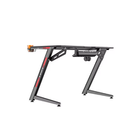 Table d'ordinateur de bureau de jeu Z avec lumière respiratoire Led Rgb de combat, table de traçage esports bureau Pc ergonomique pour la maison ou le bureau
