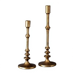 Porte-bougie en fer haut de gamme, forme cylindrique, design durable, décoration d'intérieur - Product Image 1