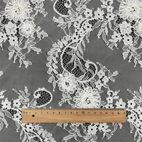 Tissu en dentelle à perles 300*150cm pour robe de mariée, broderie informatique ajourée à sequins, polyester 100D, pour l'industrie lourde