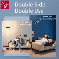 Lampe sur pied led avec télécommande, éclairage de lecture, Modes d'angle de luminosité réglable, 4 couleurs