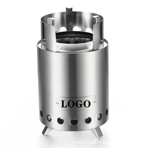 เตาแคมป์ไฟพกพา KZ-X130 สำหรับใช้งานกลางแจ้ง ทำจากสแตนเลส ขนาด 13 ซม. พร้อมขาตั้งและตะแกรงสำหรับวางหม้อ ใช้สำหรับเผาฟืน - Product Image 1