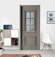 Top marque WPC peau porte étanche bois plastique Composite porte fini intérieur chambre porte pour appartement hôtel Villa