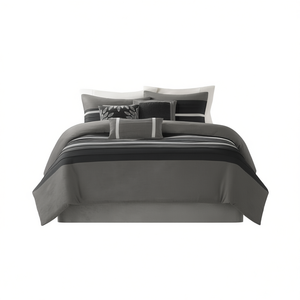 Juego de Edredón Super King Size de 7 Piezas, Algodón Lavado con Diseño de Plantas, Ropa de Cama Moderna para el Hogar, Primavera Verano - Product Image 1