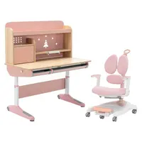 Balu Kids - escritorio para niña con espejo, dos cajones y silla en color  rosa perfecto para las princesas de la casa Alto 180 cm Ancho 60 cm Fondo  36 m Material