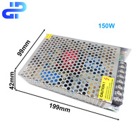Alimentation LED AC-DC 12V/24V 12,5A/6,5A 150W 110V/220V à 86% d'efficacité, convertisseur SMPS pour bande LED
