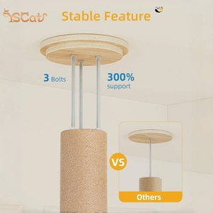 High Quality Luxury <strong>Cat</strong> <strong>Tree</strong> Tower <strong>Large</strong> Hammock <strong>Cat</strong> Furniture Made of Premium Wood and Sisal - Product Image 6