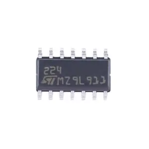 LM224DT LM224 marcado 224 nuevos amplificadores operativos originales IC Quad amplificador de baja potencia 30V 1,3 MHz SOIC14 electrónica