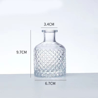 Bouteille diffuseur de parfum en verre gaufré de luxe 250 ml, flacon vide pour arôme, décoration d'intérieur, emballage de parfum