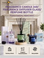 Bouteilles en verre vides de luxe pour diffuseur à bâtonnets avec boîte, 200 ml, grandes bouteilles ambrées transparentes pour désodorisant de voiture et d'intérieur, 250 ml, 150 ml