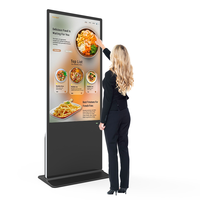 Écran publicitaire LCD vertical intelligent le plus vendu, panneau interactif, signalisation numérique, totem, kiosque tactile sur pied