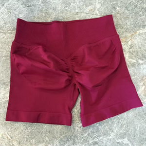 Shorts de sport sans couture <span class=keywords><strong>taille</strong></span> <span class=keywords><strong>haute</strong></span> élastique pour <span class=keywords><strong>femme</strong></span>, 45 couleurs, coupe pêche profonde, effet push-up, pour cyclisme, gym et yoga - Product Image 3