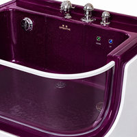 Baignoire SPA pour animaux de compagnie en acrylique à micro-bulles Clinica Window, empilable, hydrothérapie, ozone, piscine de bain pour chiens et chats pour hôpital vétérinaire