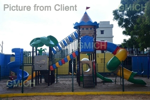 Équipement de parc d'attractions professionnel Équipement de terrain de jeu extérieur pour enfants <span class=keywords><strong>Jeux</strong></span> de terrain de jeu extérieur pour bébés en plastique pour enfants - Product Image 5