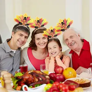 Bandeau de fête de Thanksgiving en turquie, bandeaux en papier de festival de cosplay pour la décoration de fête de vacances