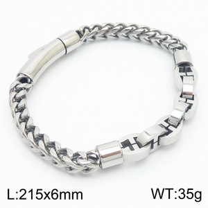 Bracelet <span class=keywords><strong>KALEN</strong></span> en acier inoxydable plaqué or poli, style vintage, chaîne et maillons en chevrons, disponible en plusieurs couleurs, idéal pour un anniversaire - Product Image 2