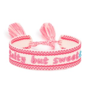 Estivo nuovo tema spiaggia ricamato lettere acqua Drop tessuto bracciale per le donne fatto a mano nappa cinturino da polso braccialetti moda - Product Image 2