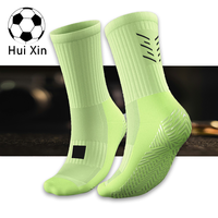 Chaussettes de football personnalisées antidérapantes, respirantes et anti-humidité avec grip en silicone sur la semelle, pour enfants, jeunes et adultes, modèle cheville ou mi-mollet, idéales pour l'été