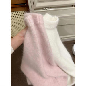 2024 nuovo arrivo maglione oversize in lana Merino poliestere maglione lavorato <span class=keywords><strong>a</strong></span> <span class=keywords><strong>mano</strong></span> in maglia in tinta unita maglione di lana da donna - Product Image 6