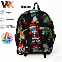 Sac à dos personnalisé en gros avec logo, mignon, grande capacité, décontracté, idéal pour l'école, cadeau de Noël pour garçons et filles