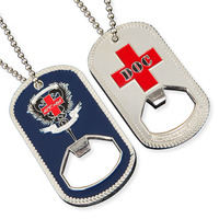 Vente en gros de médailles de chien en acier inoxydable vierges, médailles de chien en métal gravées personnalisées, collier de médaille de chien pour hommes