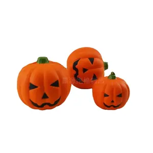 Logotipo promocional Impresión PU Espuma Halloween Calabaza Forma Bola de estrés de alta calidad para aliviar el estrés