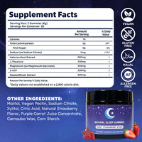 Gummies Sommeil à la Fraise pour le Bien-être Nocturne avec L-Théanine et Magnésium