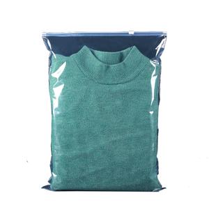 Bolsa de almacenamiento tipo PE con autosellado transparente con cremallera para <span class=keywords><strong>ropa</strong></span> <span class=keywords><strong>y</strong></span> <span class=keywords><strong>ropa</strong></span> íntima, bolsa de piruleta con estampado esmerilado - Product Image 1