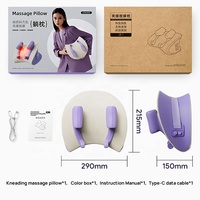 Oreiller de massage du cou avec chaleur pour soulager la douleur du cou et des épaules Appareil de traction cervicale ergonomique Masseur d'oreiller