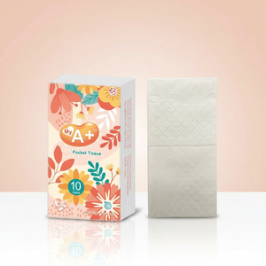 Fazzoletti di Carta per il Viso in Pura Cellulosa, Formato Tascabile, Personalizzabili con Logo, Monouso, 3 Veli, Confezione in Sacchetti di Carta - Product Image 1