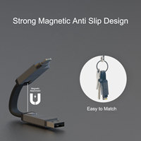 Câble de charge rapide magnétique portable tressé 4-en-1 Type-C de 0,22 m et 0,15 m avec fonction Power Bank pour iPhone 17
